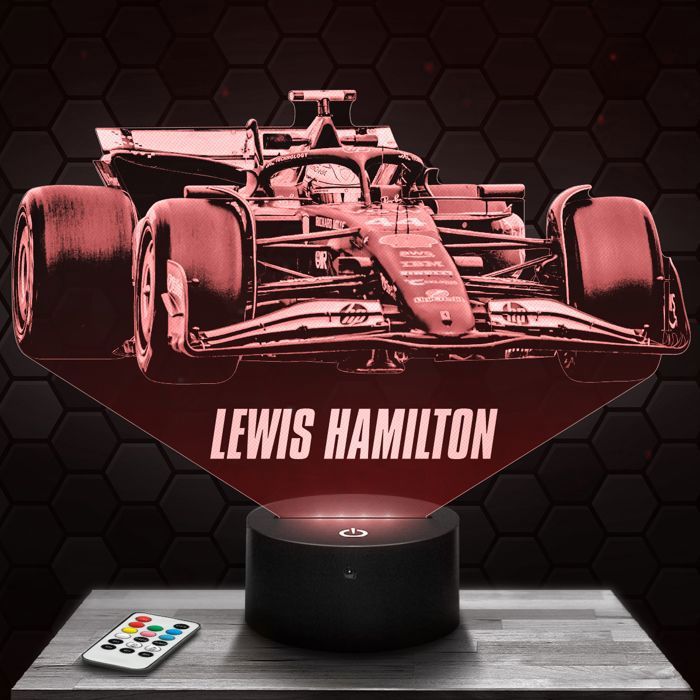 Lampe 3d Lewis Hamilton 2025 - Accessoire Figurine Cadeau