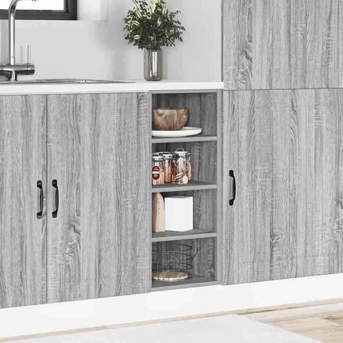 Gris Meuble bas de cuisine - mango - Colonne cuisine - Riga Gris Sonoma 30x44 5x81 5 cm Bois dingénierie FR1036
