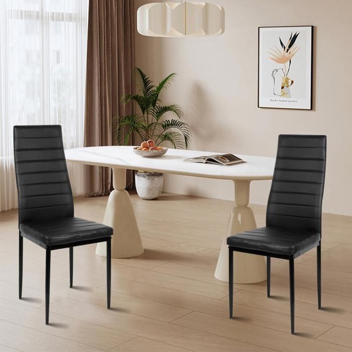 JEOBEST Chaise Salle à Manger Lot de 4 Chaise de Cuisine Scandinave Capacité 120 kg Chaise Hauteur Assise 45 cm