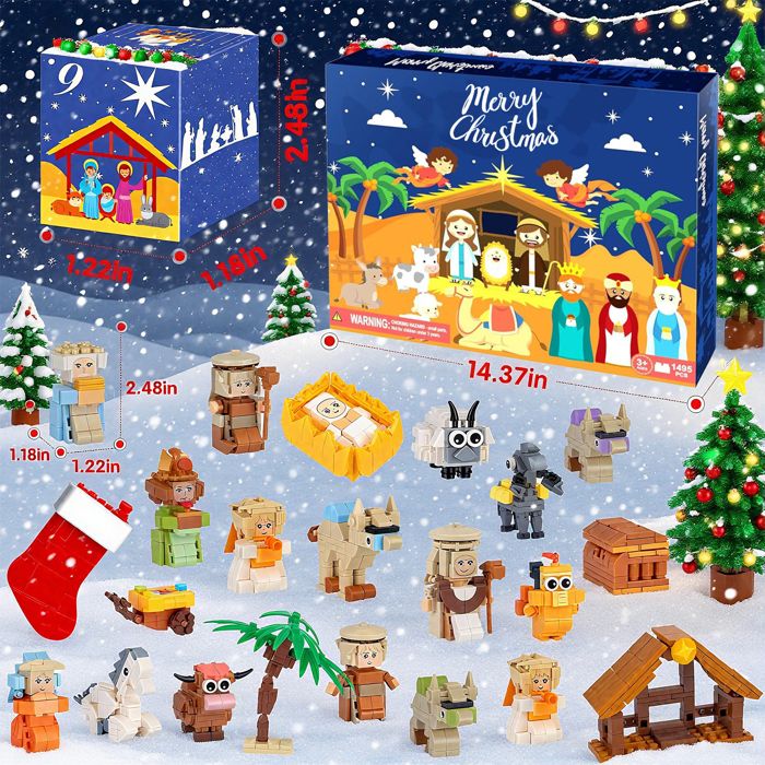 Lot De 2 Calendriers De L'Avent 2025 - 24 Jours Avec Figurines Acrylique 2D - Décoration De Noël Et Soutien émotionnel - 6