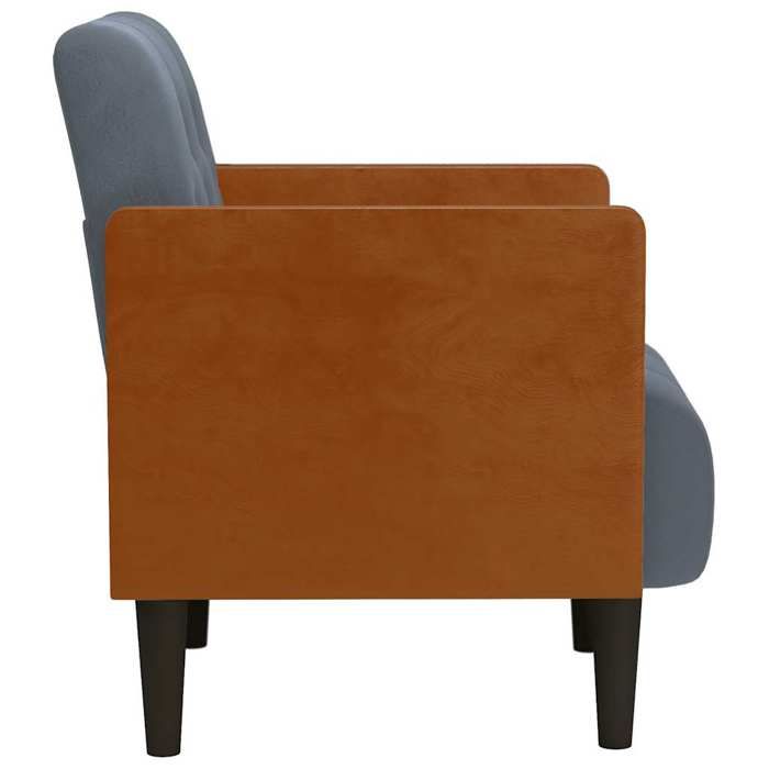 TOP 2026 Chaise Relax - 1 place Fauteuil - avec accoudoirs - gris foncé 55 cm velours FF4940