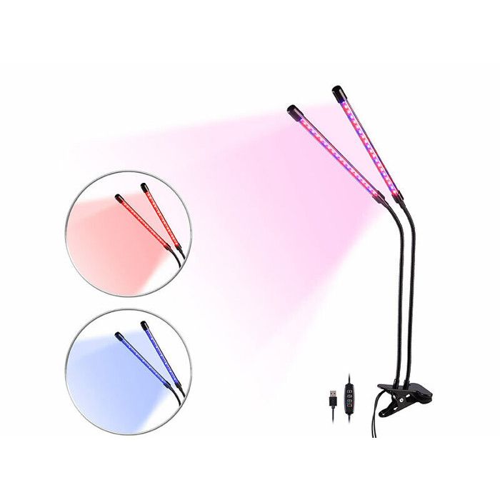 Lampe de croissance USB avec LED à spectre complet - 2 cols de cygne Lampe de croissance USB avec LED à spectre complet - 2 cols de cygne