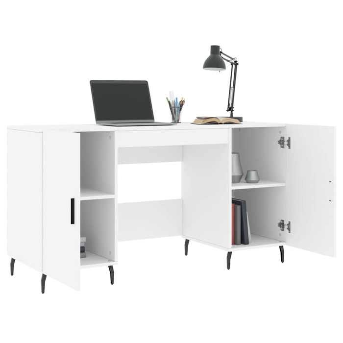 Bureau secrétaire contemporainrésistance stabilité(1 pcs) Meuble de Bureau blanc 140x50x75 cm bois dingénierie @951410 Bureau secrétaire contemporainrésistance stabilité(1 pcs) Meuble de Bureau blanc 140x50x75 cm bois dingénierie @951410