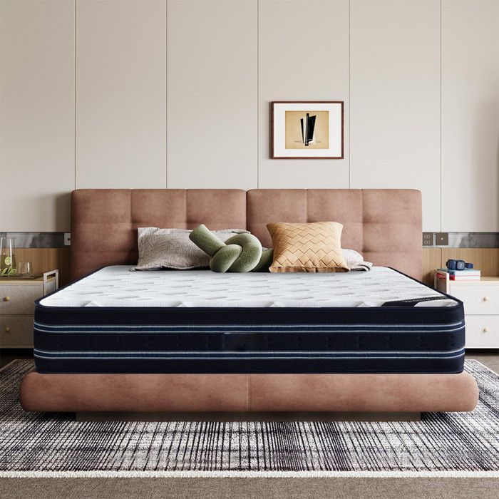 Matelas 140x190 cm - Ép 30cm Matelas à mémoire de Forme et Blue Latex Certifié Oeko-TEX® Respirant Ergonomique Soutien Parfait