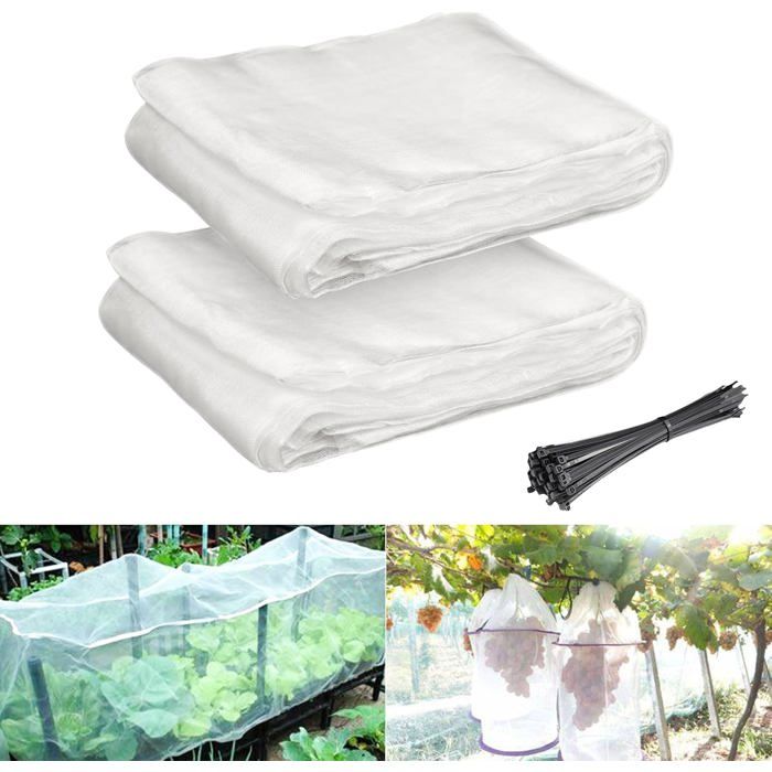 2 Filets Anti Insecte, 2.5 m x 5 m Filet de Protection Jardin, Filet ...