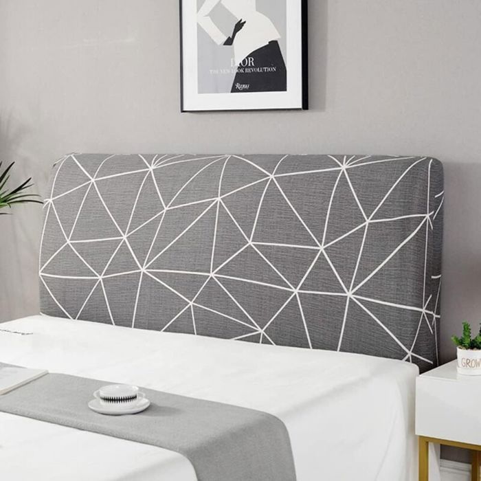 Housse de tête de lit extensible - PZCC - Motif peint - 170-190 cm - Polyester - Élastique - Résistant à la décoloration