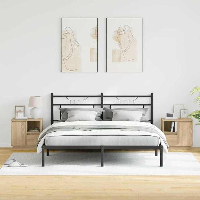 Ensemble de 2 armoires de chevet Modernes Cabinet de chevet - NGM - Dessus robust - Chêne Sonoma 50x34 5x50cm. 392247