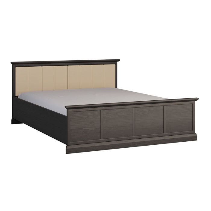 Lit deux places Petits-meubles - Toja - 210 7 x 169 x 87cm - Bois anthracite Lit deux places Petits-meubles - Toja - 210 7 x 169 x 87cm - Bois anthracite