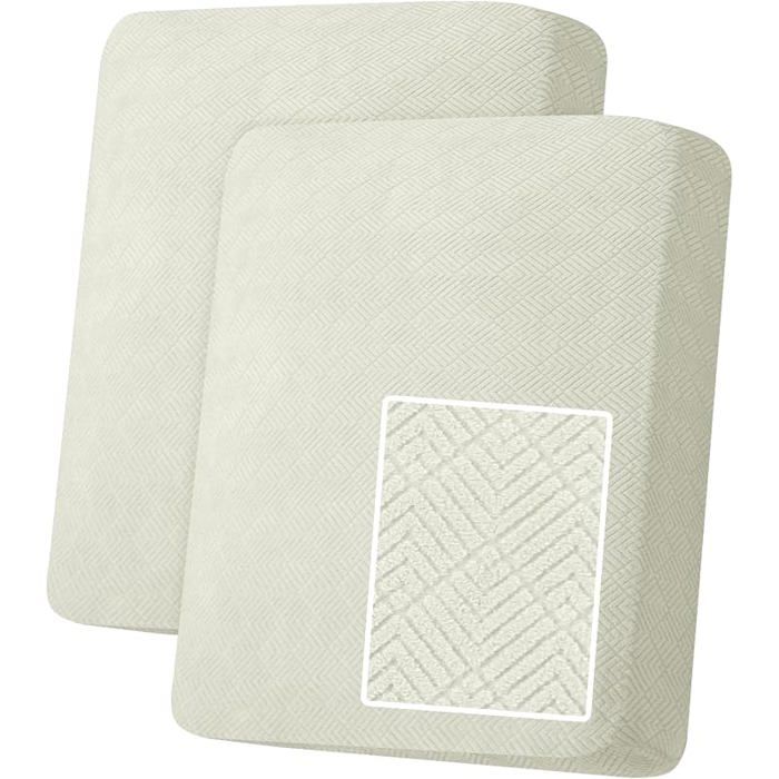 Housse coussin canapé beige 2pièces extensible antidérapant