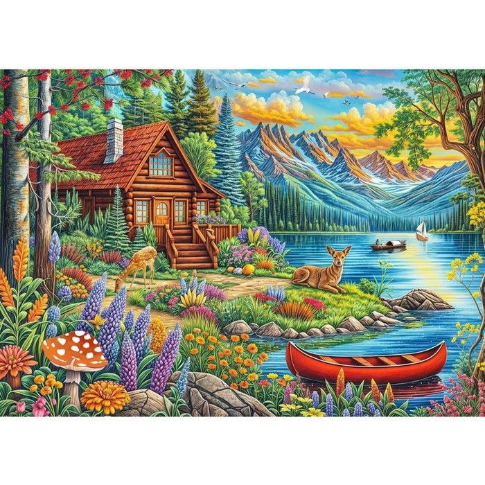Puzzle 1000 pièces - NIKCORP - Paysage Vallée Magnifique - 70x50 cm - Papier recyclé - Affiche antireflet