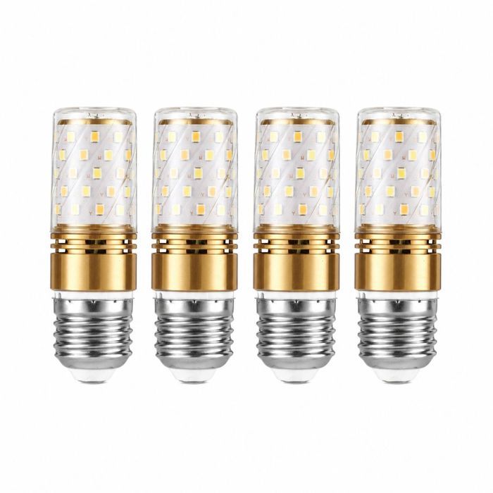 4PCS Ampoule LED E27 12W Spectre Complet Indice de Rendu des Couleurs Ra97 Anti-Lumière Bleue pour Chambre Bureau Neutre 4000K