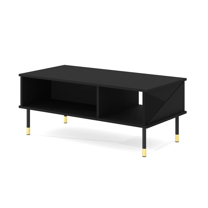 Table basse - AC-Déco - Woody - Noir - L 110 x l 55 cm - Design contemporain - A monter soi-même Table basse - AC-Déco - Woody - Noir - L 110 x l 55 cm - Design contemporain - A monter soi-même