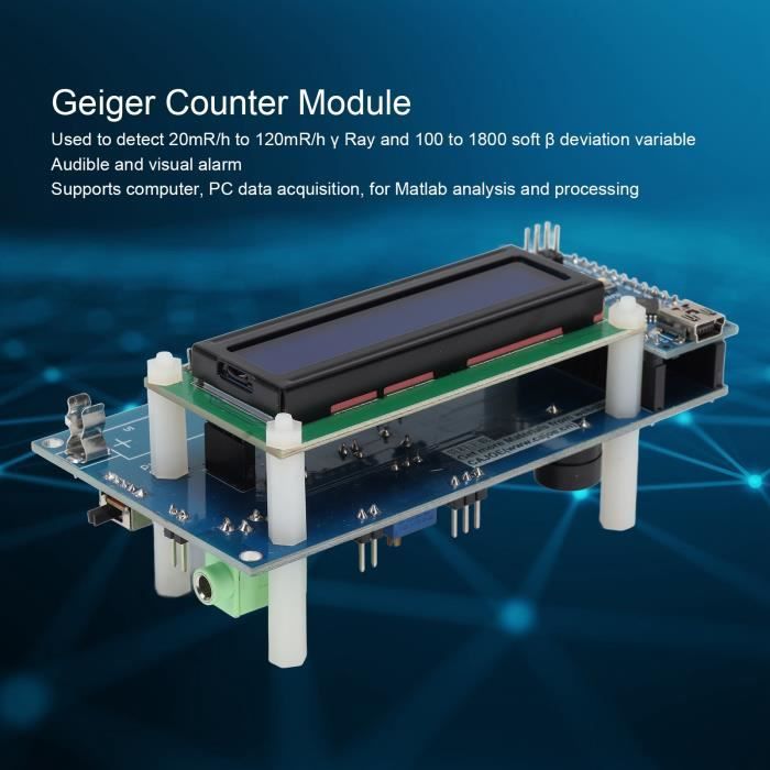 SPR Kit compteur Geiger Module Tube GM USB Partie compteur Geiger pour ...