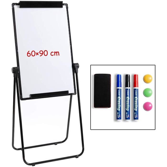 VIZ-PRO Tableau blanc magnétique effaçable à sec, avec cadre en VIZ-PRO Tableau blanc magnétique effaçable à sec, avec cadre en
