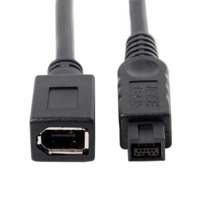 Sans Marque - Câble Adaptateur Firewire IEEE1394 6-Pin vers 6-Pin 120cm  Noir NEUF - Câble antenne - Rue du Commerce