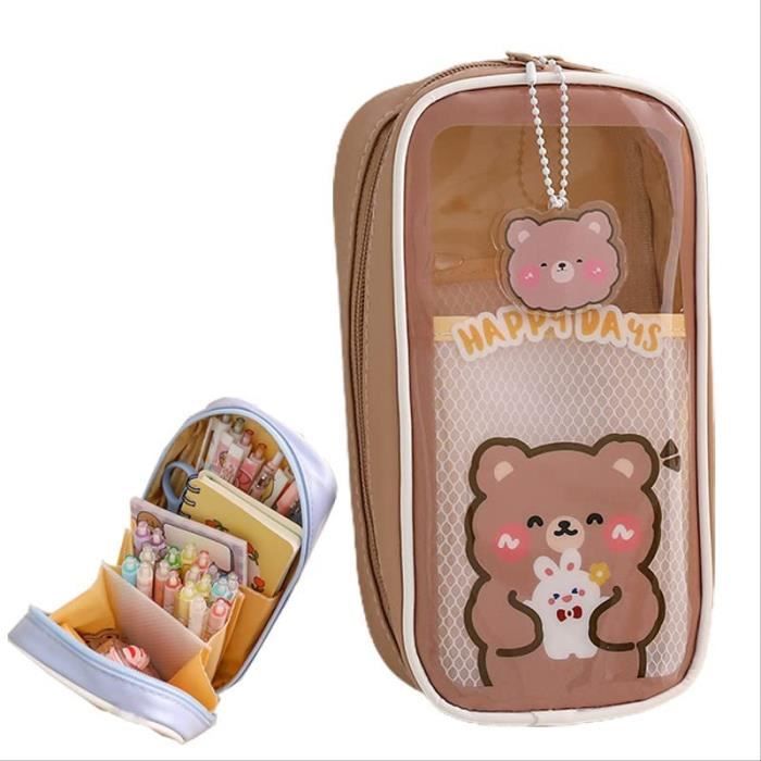 Kawaii Capybara Trousse à Crayons Grande Capacité Boîte De Rangement Rentrée Des Classes Papeterie Kawaii Esthétique Fille Kit Scolaire Fourniture 1 Trousse à Crayons