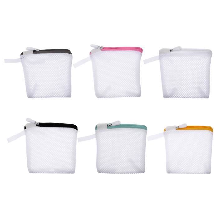Lot De 6 Pochettes Poignet Zippées – Bandeaux 8x8 Cm, Tissu Respirant, Pour Sport, Jogging, Clés Et Pièces