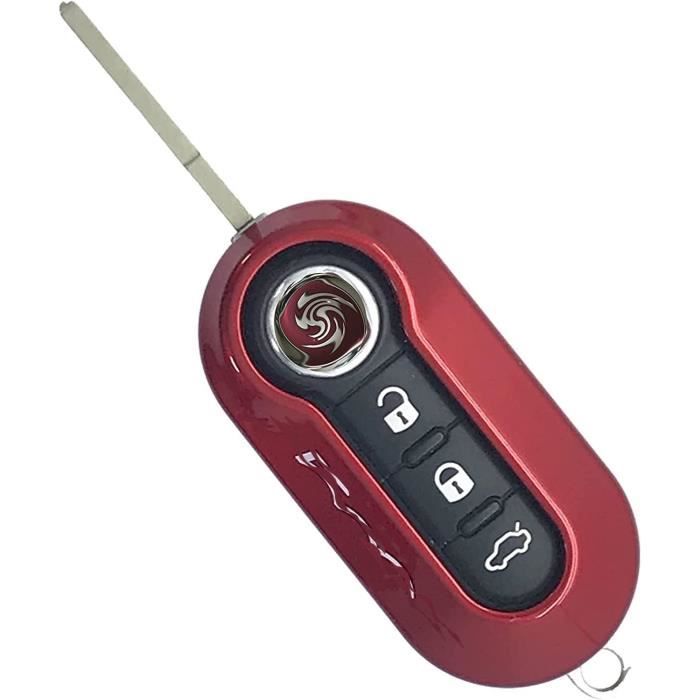 Télécommandes Pour Voiture - Nordecco Coque Protection Clé Compatible Fi-at 3 Boutons (rouge)