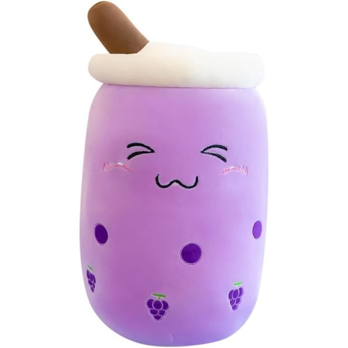 JAWSEU Peluche Bubble Tea Boba 50cm - Doudou Oreiller Thé Au Lait Mignon