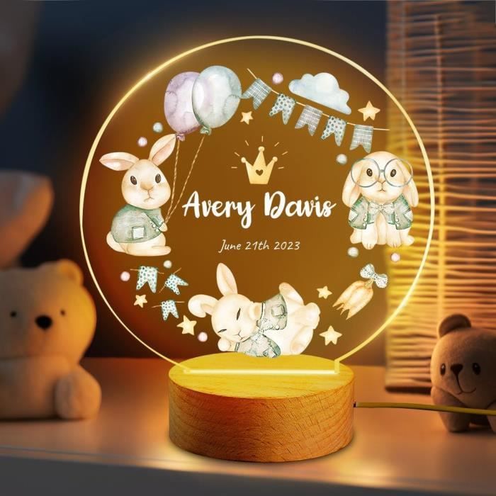 Veilleuse Bébé Personnalisable Avec Prénom - Poupe Poupi