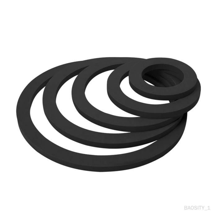 Anneaux Flottants Pour Aquarium - Lot De 20 En Mousse EVA - 5 Tailles (9 à 21 Cm) - Noir Et Vert - Pour Alimentation Et Plantes - 7