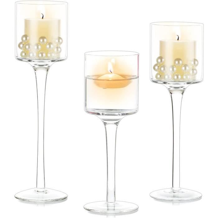 Paire De Bougeoirs Verre Bleu Vintage Et Durable | Boutique Broc'Up