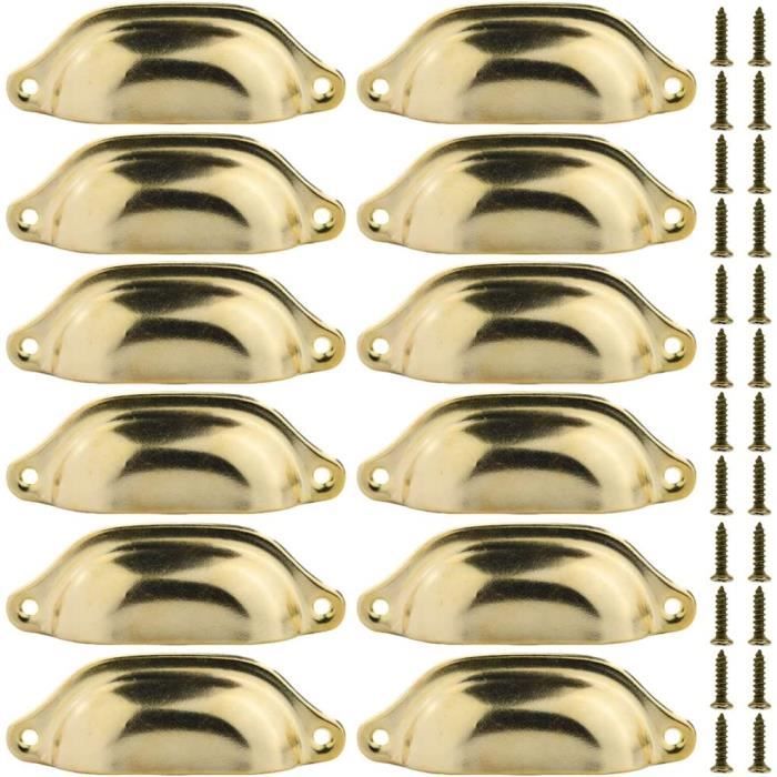 Mengh-shop Poignée Tiroir Bouton Porte Coquille Forme Décoration Meuble