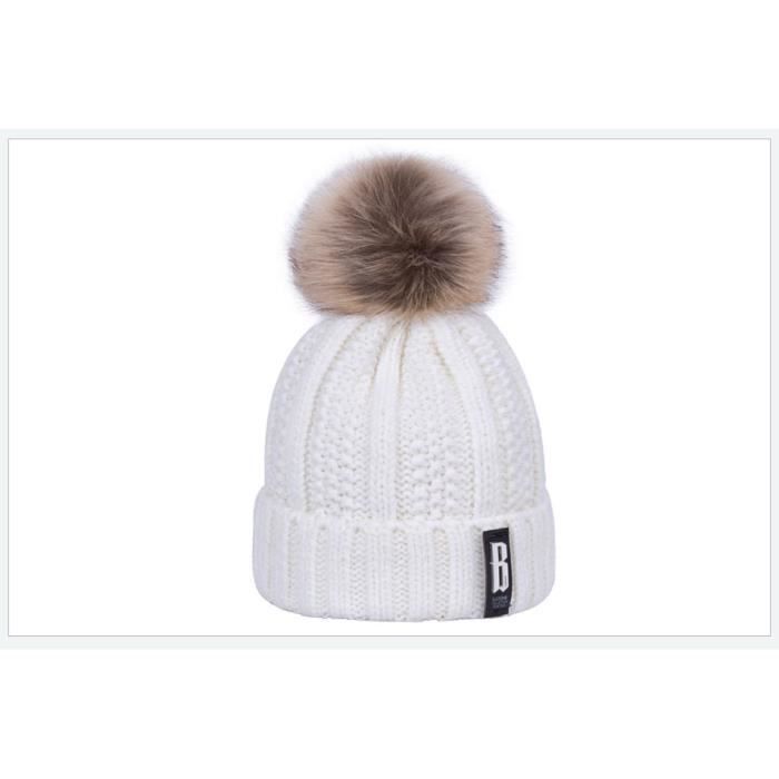 DaMohony Femmes Bandeau Doubl/é de Polaire Chaud Hiver Tricot Oreille Cache-T/ête Bandeau