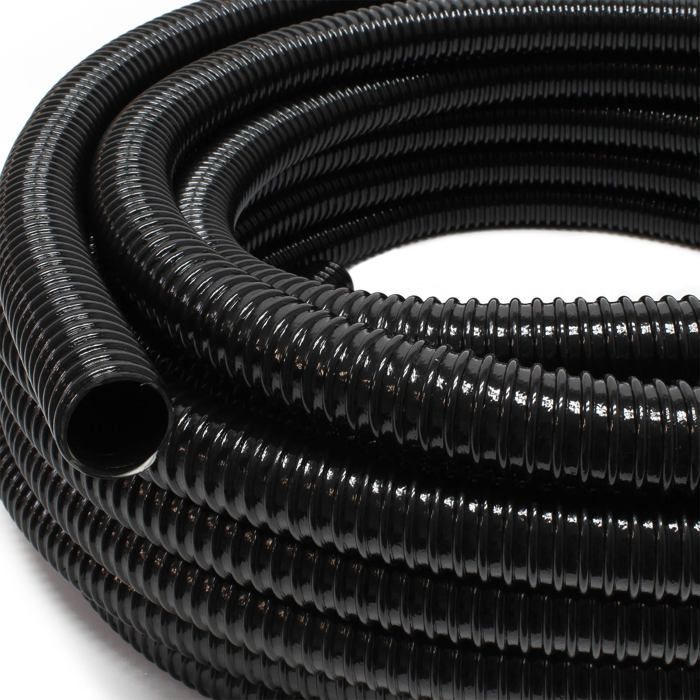 Tuyau Bassin Souple Armé 25mm (1") - 5 M - PVC Spiralé, Pour Pompes, Drainage, Arrosage - Résistant UV Et Sans Plastifiants Nocifs - 9
