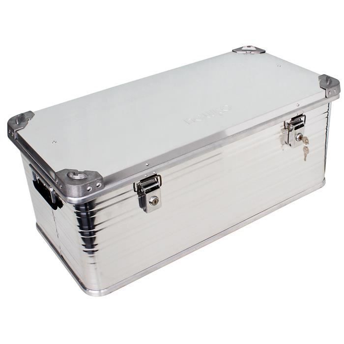 Caisse aluminium, Etanche et anti-poussière, HxLxP 33 x 79 x 38,5 cm, 79  litres