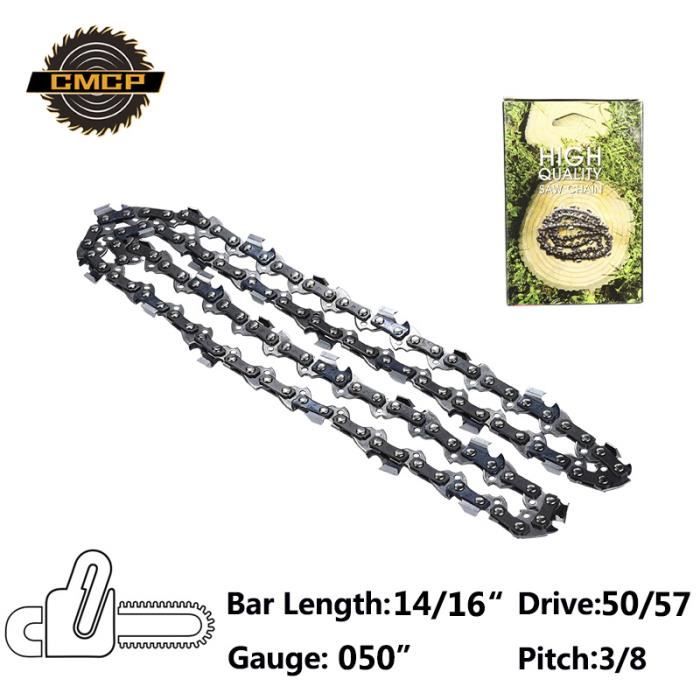 Neuf pack de 2 16/" tronçonneuse chaînes 3//8 050 1.3MM 57 lecteur liens