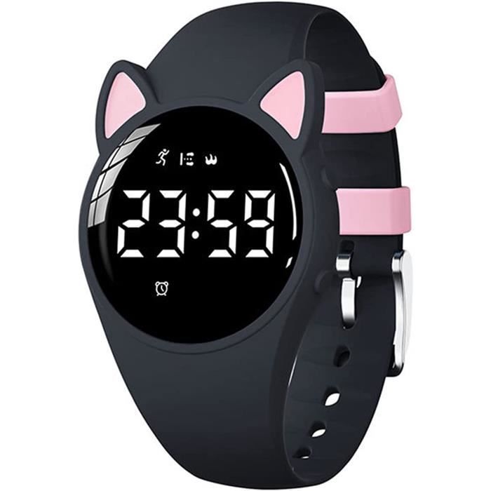 axGear Montre de suivi de la condition physique pour enfants, montre  numérique pour filles avec alarme/chronomètre/distance/calories/compteur de  pas