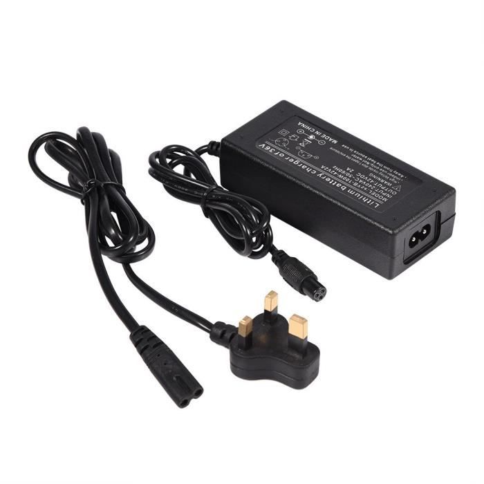 Chargeur 42V 2A 4 Ports – Pour Scooter, Hoverboard, Vélo électrique – Adaptateur Secteur, Compatible Xiaomi M365, Ninebot