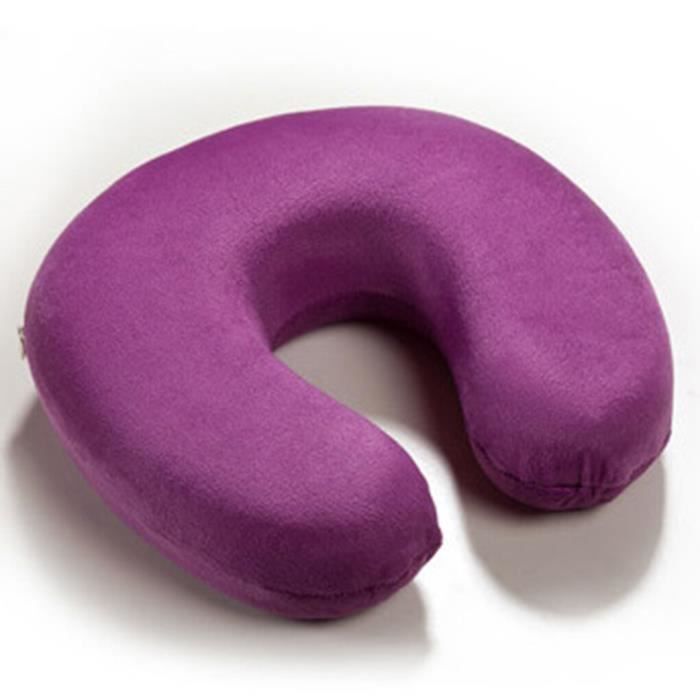 Oreiller Cervical en Mousse Mémoire en Forme de U Oreiller de Voyage pour Sieste Soutien Conception Ergonomique Housse Lavable Confortable pour Avion Voiture Bureau 0,59 Livres