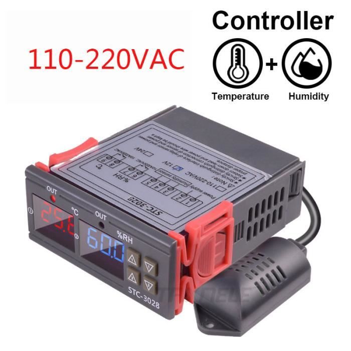 Thermostat Numérique STC-3028 Double Contrôleur De Température - 12V Pour Chauffage Domestique