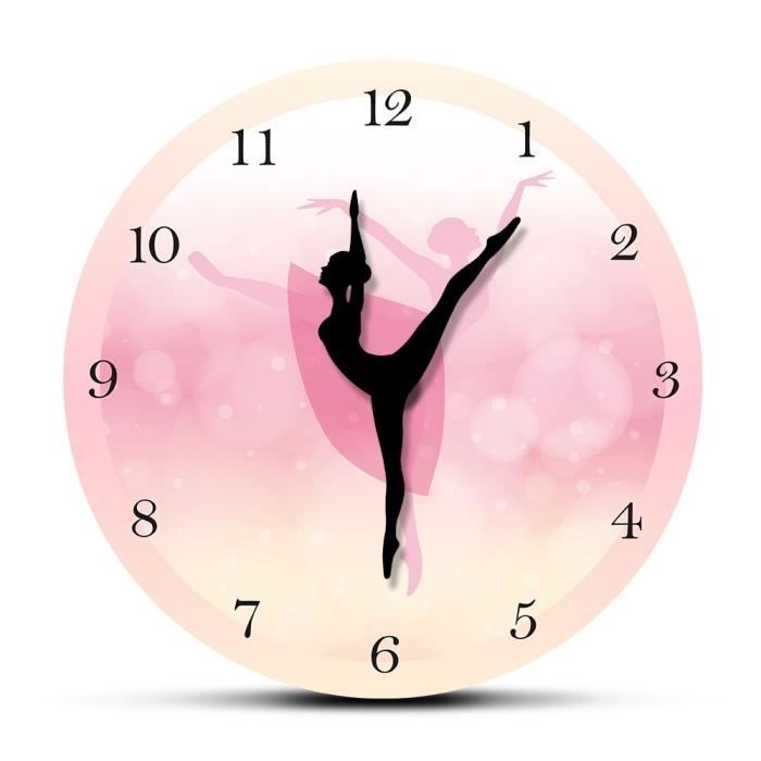 Gymnastique silhouette 08-Horloge murale