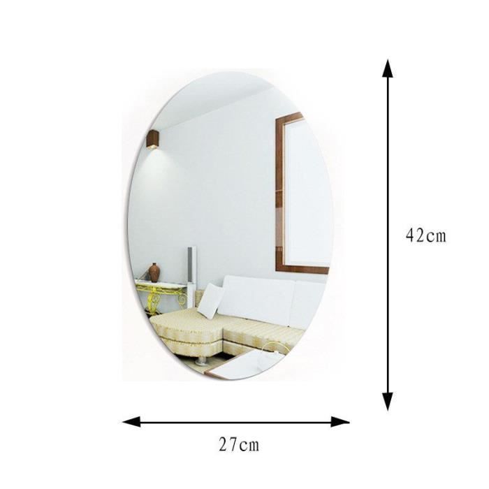 Miroir Mural Rectangulaire, Miroir pour le salon, hall, armoire, 80x60