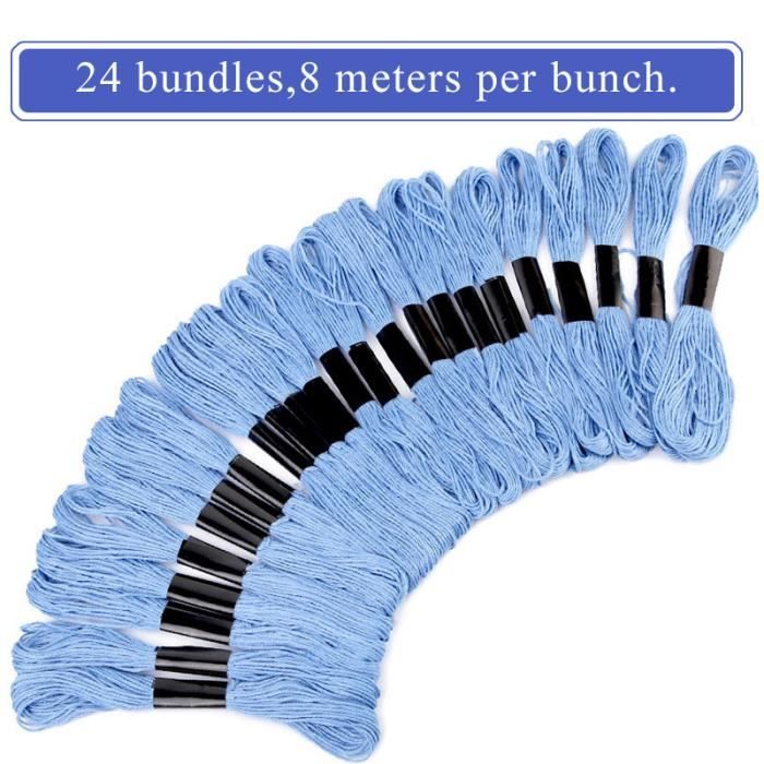 Lot De 20 écheveaux De Fil Coton Neufs – Couleurs Assorties – Marques Diverses