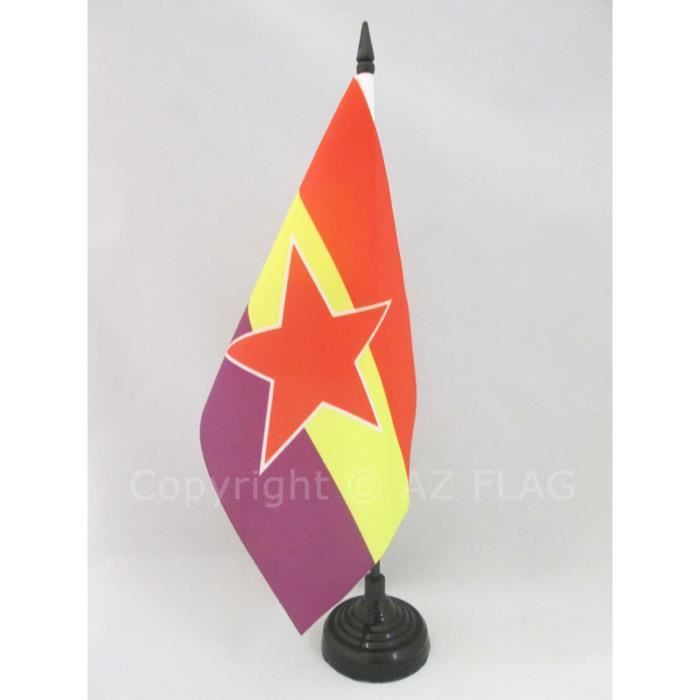 Drapeau Espagne DRAPEAU DE TABLE ESPAGNOL RÉPUBLICAIN ARMÉE POPULAIRE 21x14cm - PETIT Az Flag Franquiste Drapeau Espagne DRAPEAU DE TABLE ESPAGNOL RÉPUBLICAIN ARMÉE POPULAIRE 21x14cm - PETIT Az Flag Franquiste