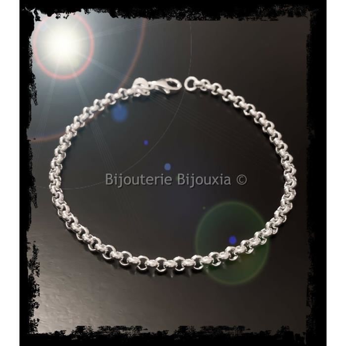 Bracelet Fin Maille Jaseron En Argent Massif 925 – Bijouxia, Poinçonné, Neuf