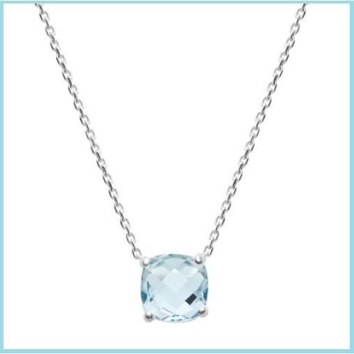 Collier solitaire Cristal Zirconium Argent Massif 925//1000 Rhodié Bijoux femme
