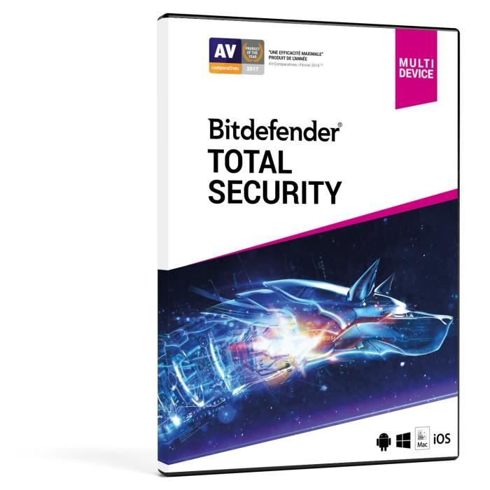 BITDEFENDER Total Security 2019 - 5 appareils 1 an - Cdiscount Informatique