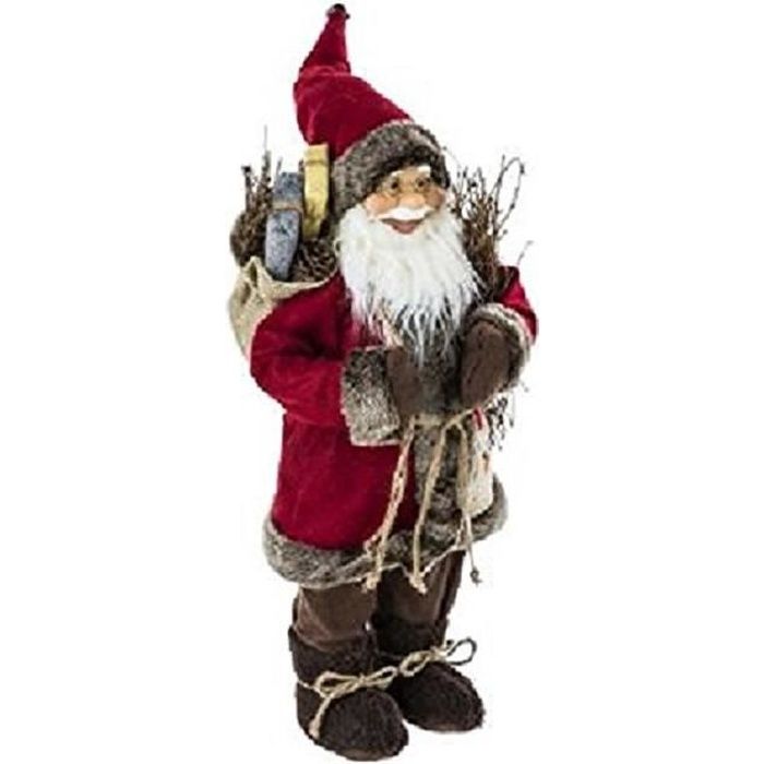 Vieux Pere Noel Des Bois Decoration 60 Cm Achat Vente Personnages Et Animaux Cdiscount