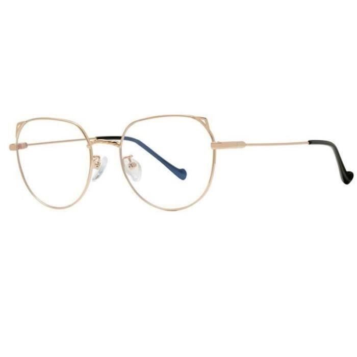 Lunettes Anti Lumiere Bleue Femme ILF Monture de Lunette Cadre Metal TR90 Anti Fatigue Oculaire Or Cdiscount Bijouterie