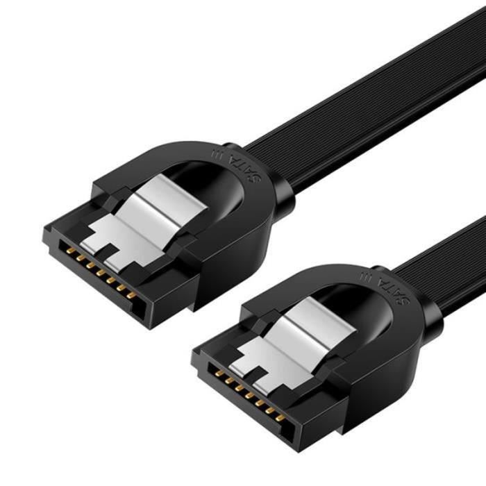 ILF® Câble SATA 30 vers disque dur SSD HDD Sata 3 câble droit à angle droit  pour Asus MSI Gigabyte câble de carte mère Sata 025m - Cdiscount  Informatique