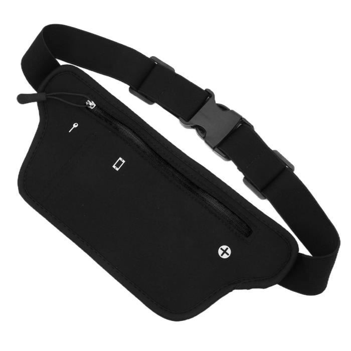 Ceinture De Course Avec 2 Bouteilles D'Eau 175 Ml – Sac Banane Sport Multifonction, Réfléchissant, Pour Marathon, Cyclisme, Randonnée (Noir)