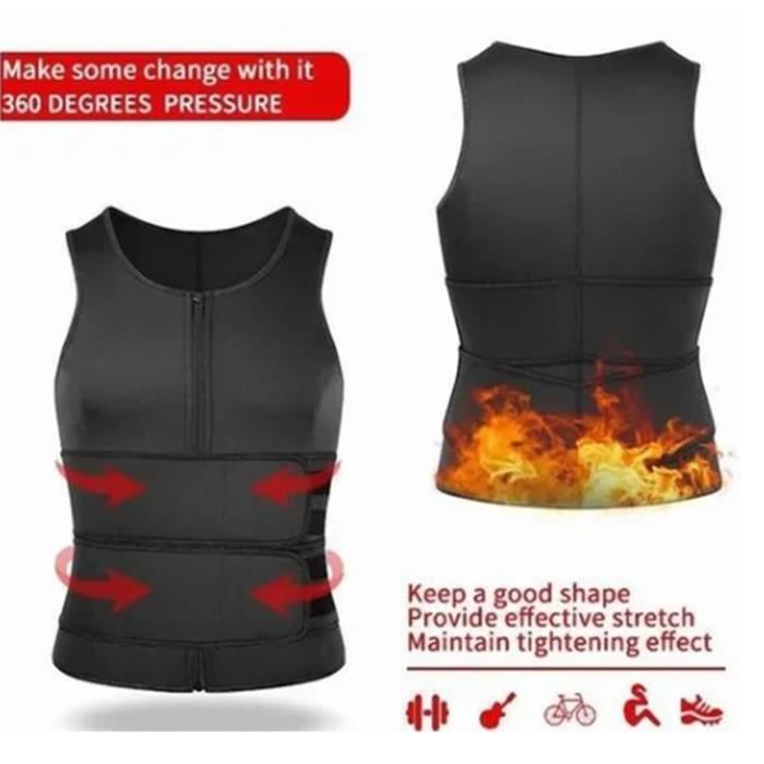 Horoper Gilet De Sauna Pour Homme XXL - Amincissant Et Tonifiant En Néoprène, Idéal Gym Et Cardio