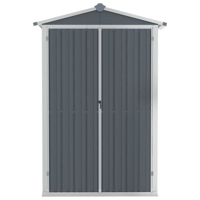 Abri de jardin - DUOKON - FAN46302 - Acier galvanisé - 116x45x175 cm - Double ouverture