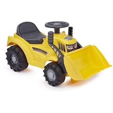 Excavatrice Tracteur Jouet pour Enfant Porteur de Quatre Pneus Vocal avec  Casque de Sécurité - Costway