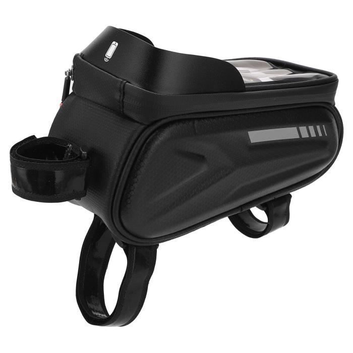 Garosa Sacoche de cadre avant de téléphone de vélo Sac de cadre avant de téléphone de vélo(Réfléchissant blanc )